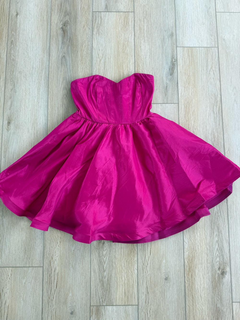 Showpo Hot Pink Strapless Party Dress